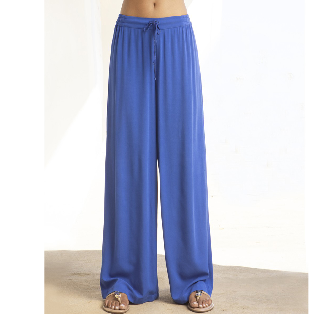 AGGEL Crepe marocaine wide leg pants with knitted details SS04001KF 1