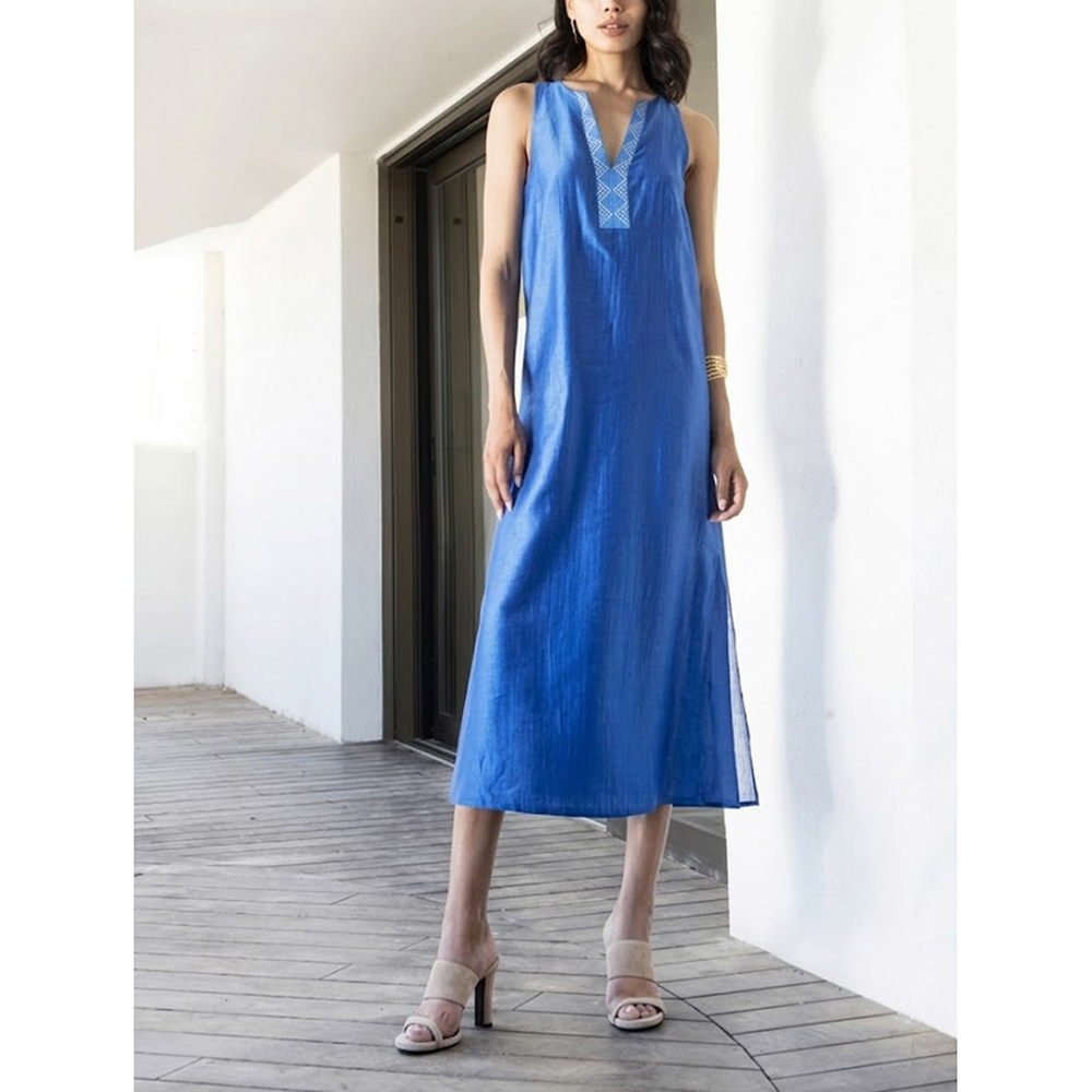 AGGEL Semi-sheer midi dress SS63142KF 1