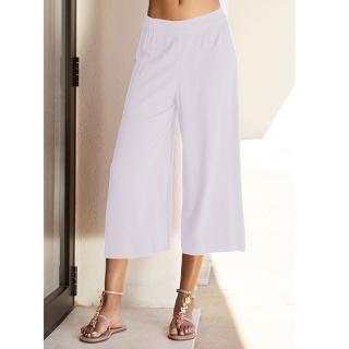AGGEL Crepe marocaine cropped pants with knitted details SS64102KF