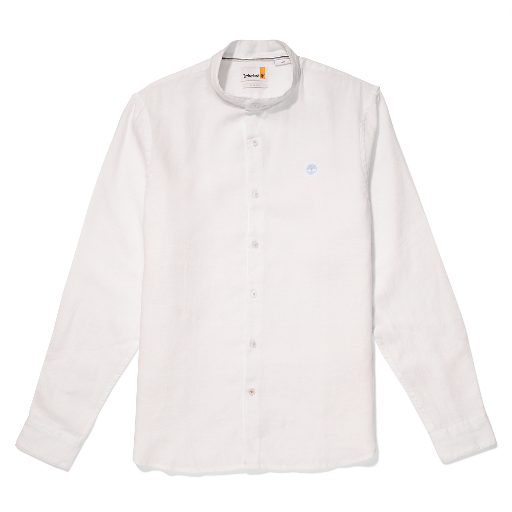 TIMBERLAND Linen Korean Collar Shirt TB0A2DC1 2