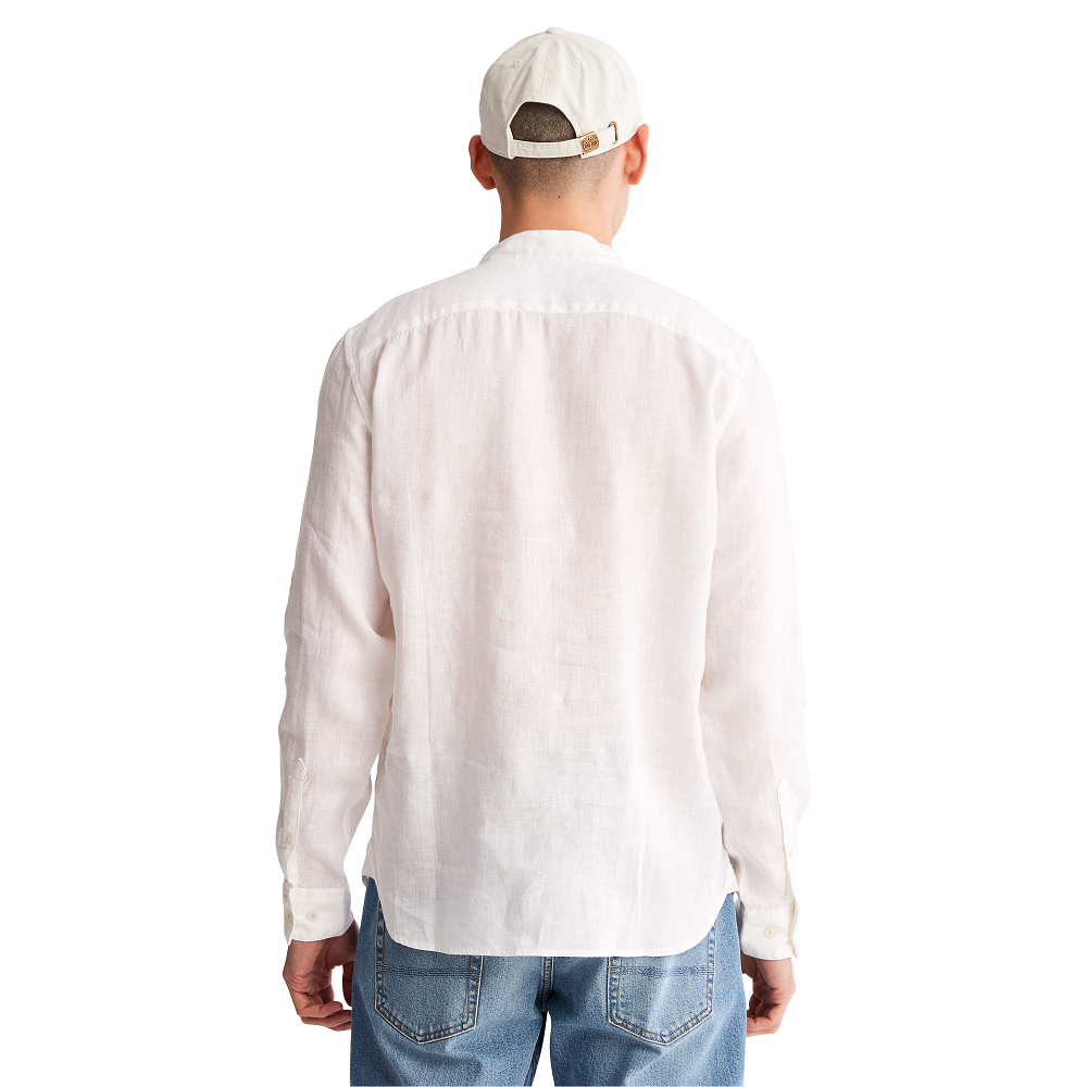 TIMBERLAND Linen Korean Collar Shirt TB0A2DC1 4