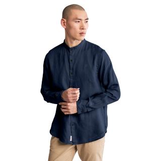 TIMBERLAND Linen Korean Collar Shirt TB0A2DC1