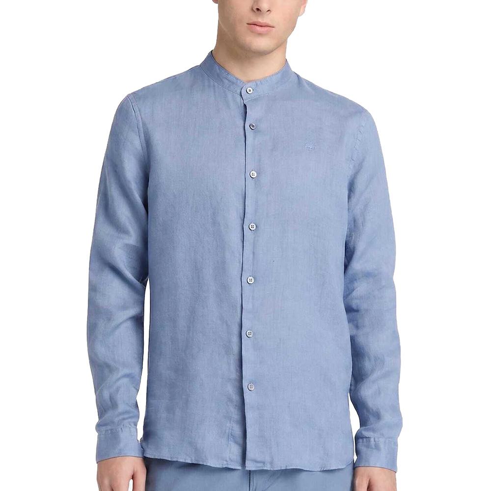 TIMBERLAND MILL BROOK Linen Korean Collar Shirt TB0A2DC1 1