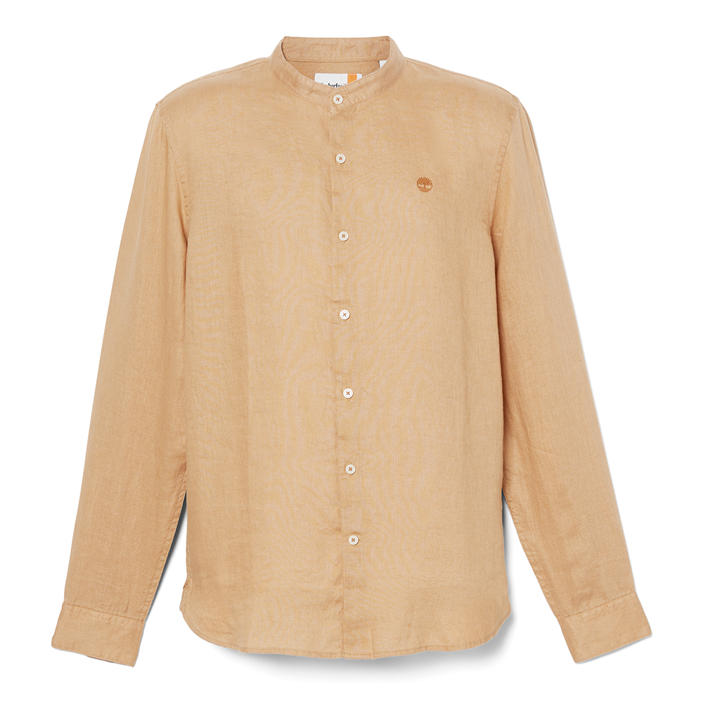 TIMBERLAND Linen Korean Collar Shirt TB0A2DC1 1