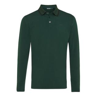 Brushed jersey polo LS