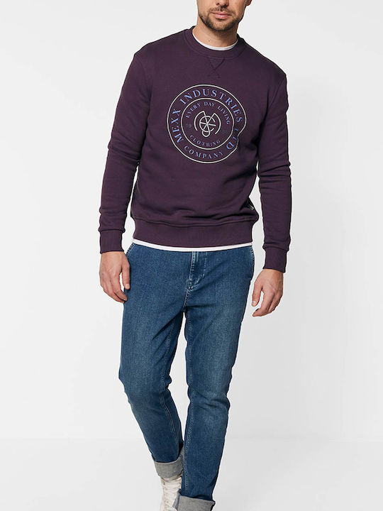 Crew neck sweatshirt with print 3