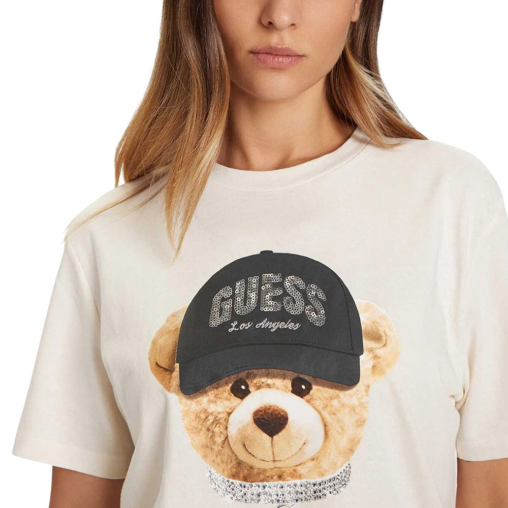 GUESS TEDDY BEAR HAT SS T-SHIRT ΜΠΛΟΥΖΑ ΓΥΝΑΙΚΕΙΟ V5BI09I3Z14 3