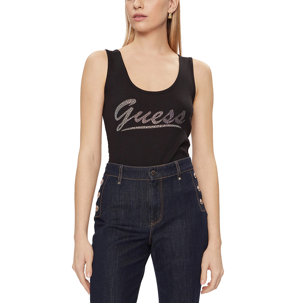 GUESS LOGO TANK TOP ΜΠΛΟΥΖΑ ΓΥΝΑΙΚΕΙΟ W4GP16K1814 1