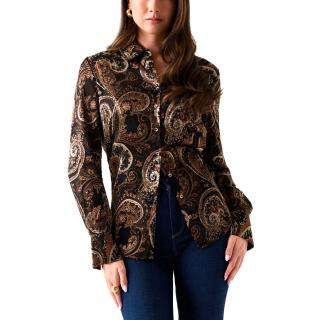 GUESS LS CLARISSE OVERSIZE SHIRT ΠΟΥΚΑΜΙΣΟ ΓΥΝΑΙΚΕΙΟ W5BH78W2770