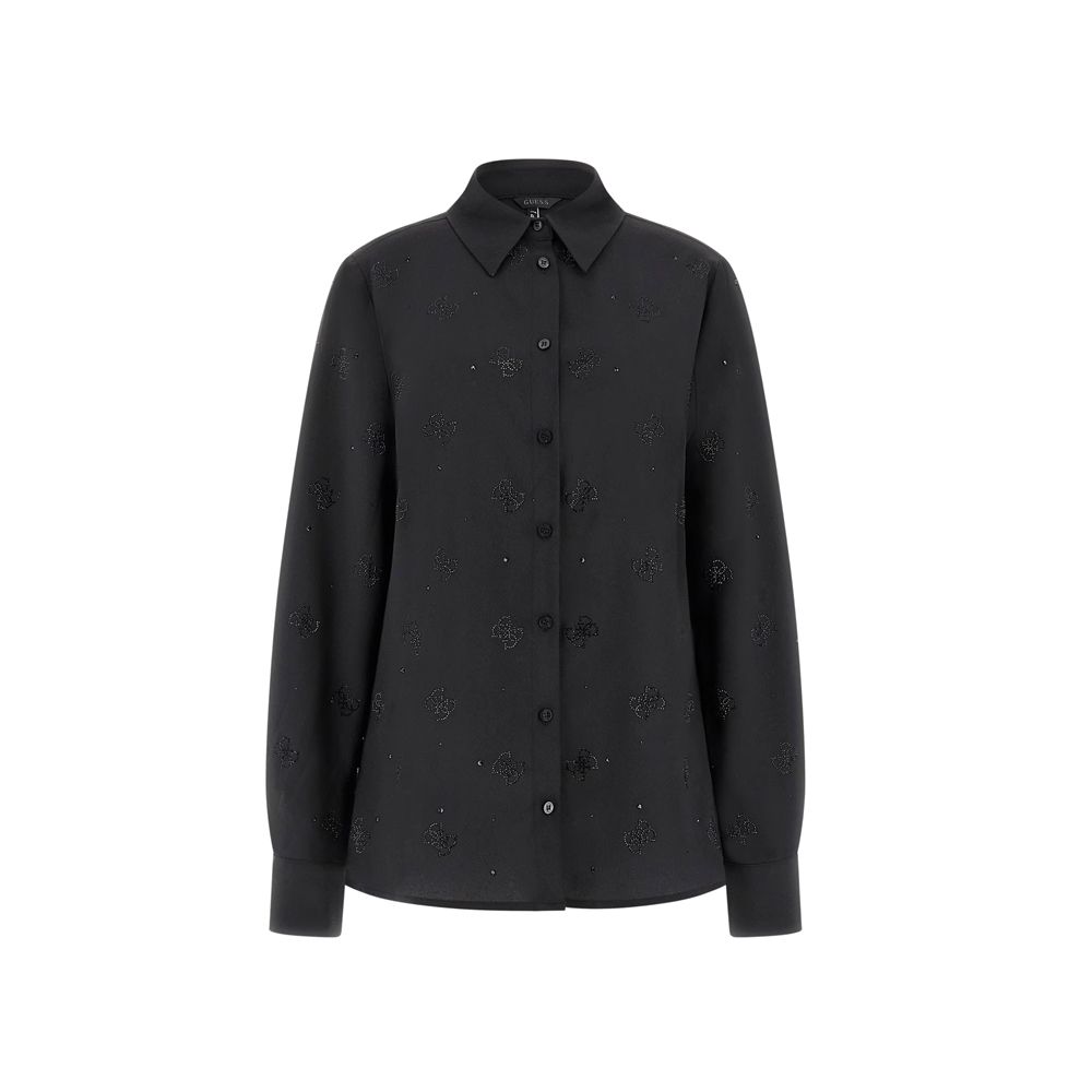 GUESS LS FLORE LOGO HOTFIX SHIRT ΠΟΥΚΑΜΙΣΟ ΓΥΝΑΙΚΕΙΟ W5BH80W2982 4