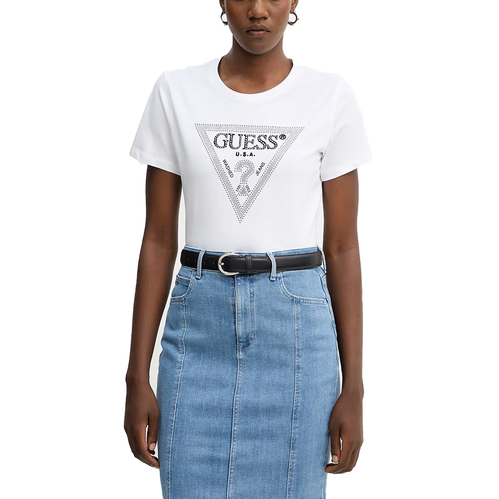 GUESS SS CN KRYSTAL TRIANGLE TEE ΜΠΛΟΥΖΑ ΓΥΝΑΙΚΕΙΟ W5BI18I3Z14 1