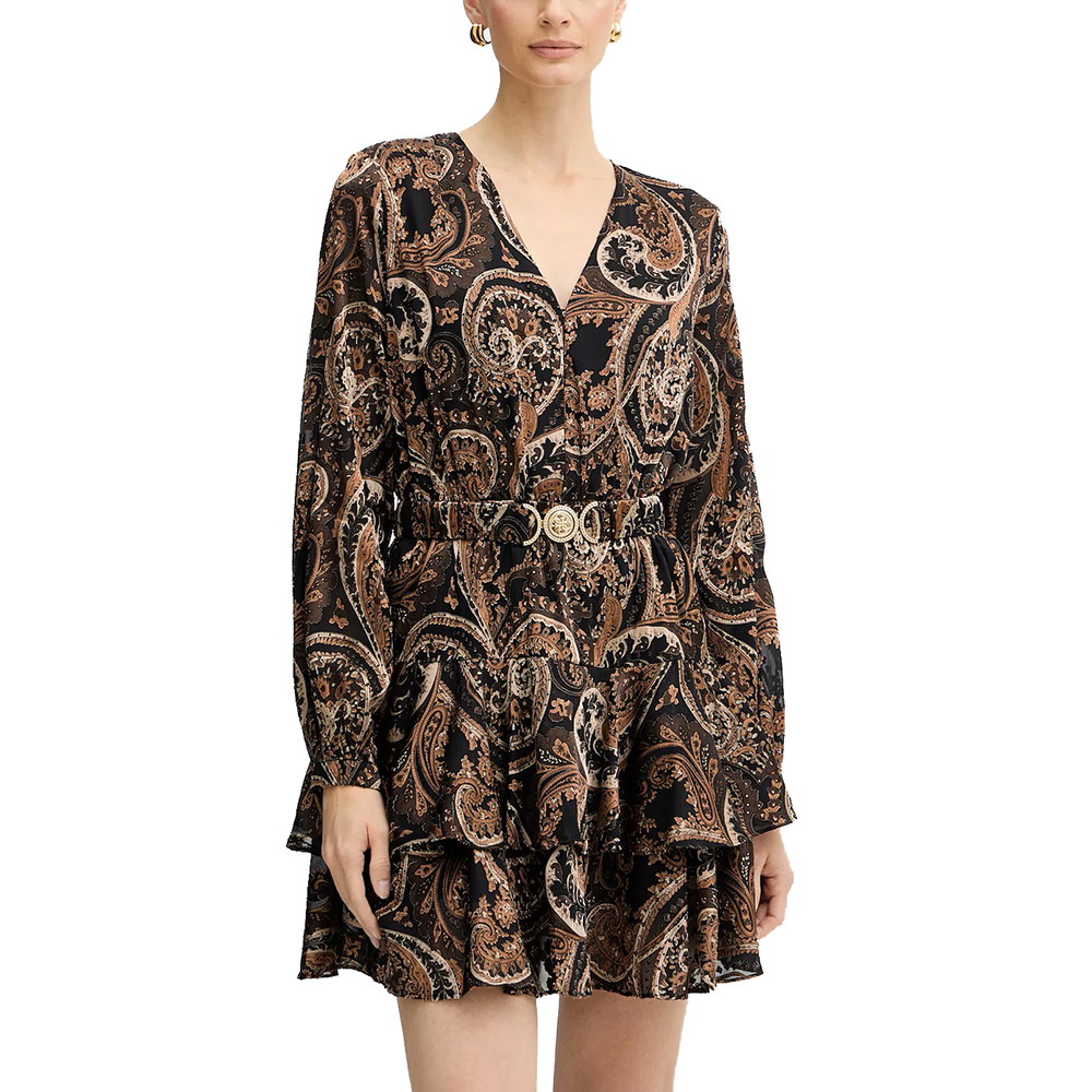 GUESS CLARISSE DEEP NECK FLARE DRESS ΦΟΡΕΜΑ ΓΥΝΑΙΚΕΙΟ W5BK53W2770 1