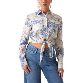 GUESS LS ADELAIDE BOW SHIRT ΠΟΥΚΑΜΙΣΟ ΓΥΝΑΙΚΕΙΟ W5GH03WH4K2