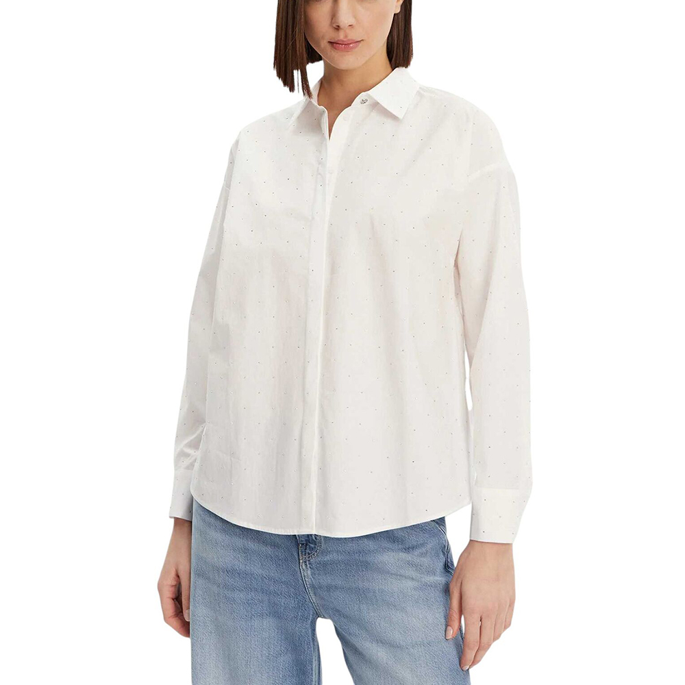 GUESS SILVIA HOTFIX LS SHIRT ΠΟΥΚΑΜΙΣΟ ΓΥΝΑΙΚΕΙΟ W5GH42WGWS0 1