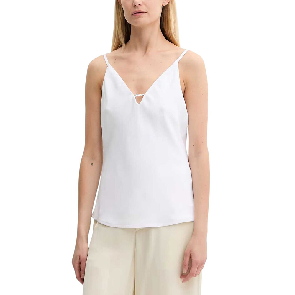 GUESS CAROLINE TANK TOP LOGO PLATE ΜΠΛΟΥΖΑ ΓΥΝΑΙΚΕΙΟ W5GH58WGLD2 1