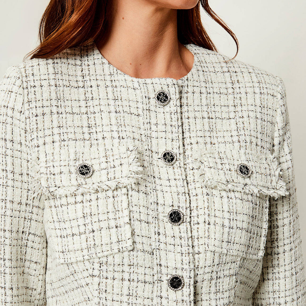 GUESS ANNAMARIA TWEED JACKET ΜΠΟΥΦΑΝ ΓΥΝΑΙΚΕΙΟ W5YN44WHDB2 3