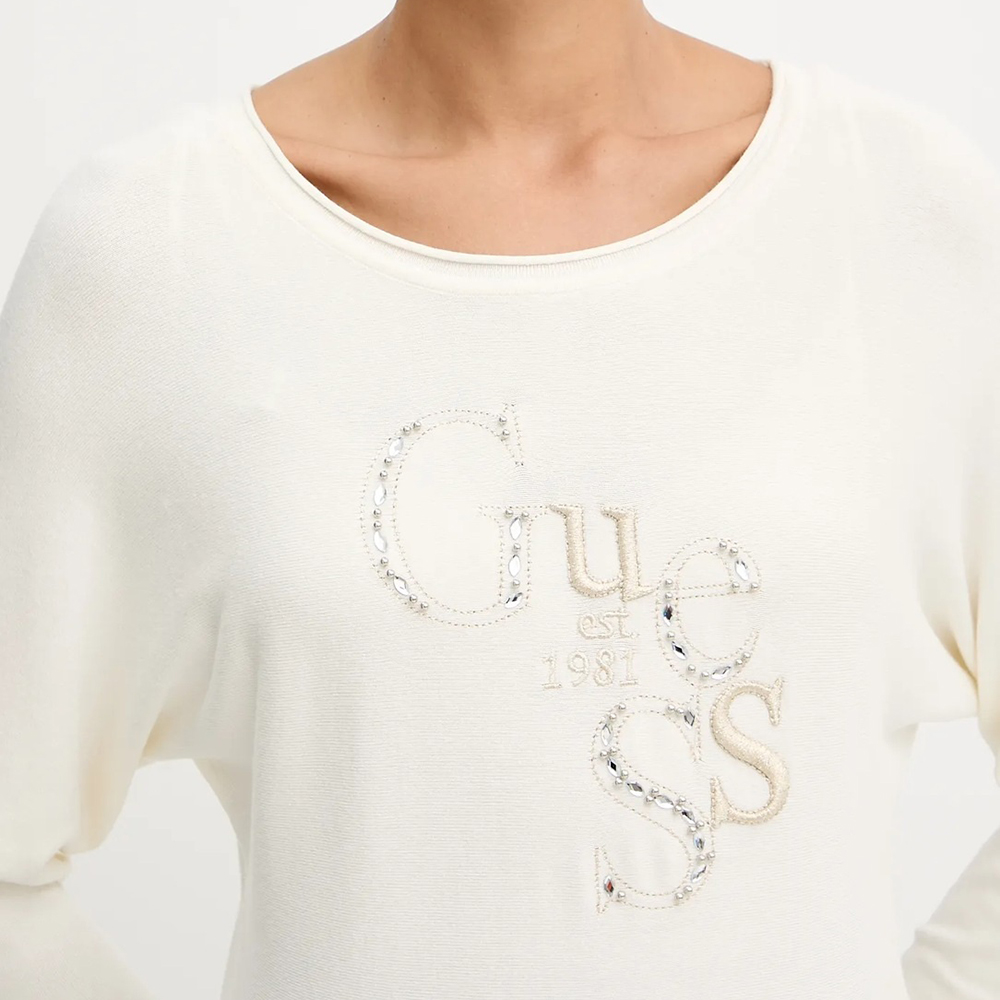 GUESS BAT SLEEVE KASSIDY LOGO SWTR ΠΛΕΚΤΟ ΓΥΝΑΙΚΕΙΟ W5YR22Z2NQ2 3