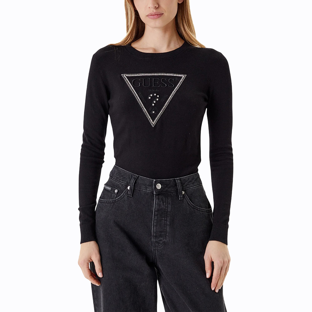 GUESS LS CN KIARA TRIANGLE LOGO SWTR ΠΛΕΚΤΟ ΓΥΝΑΙΚΕΙΟ W5YR23Z2NQ2 1