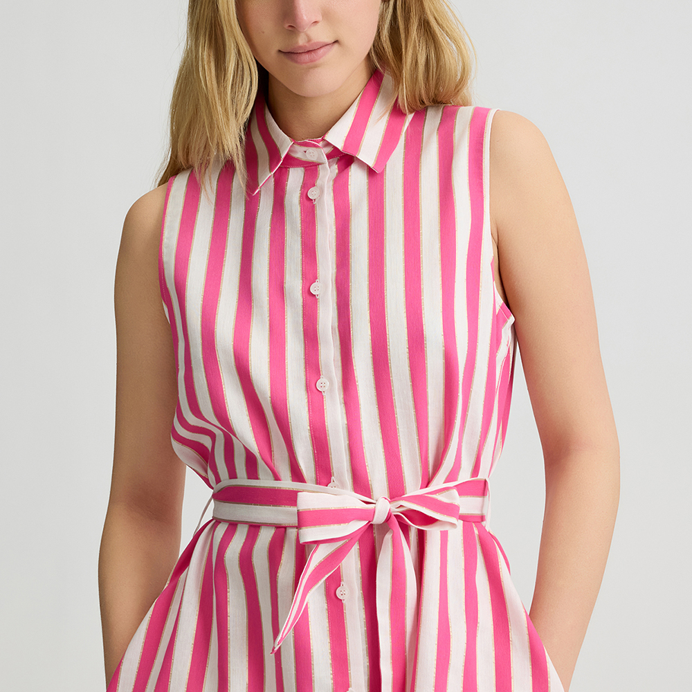 LIU JO WHITE_WA5C83__ABITO LUNGO STRIPES ΦΟΡΕΜΑ ΓΥΝΑΙΚΕΙΟ WA5413T4284 3
