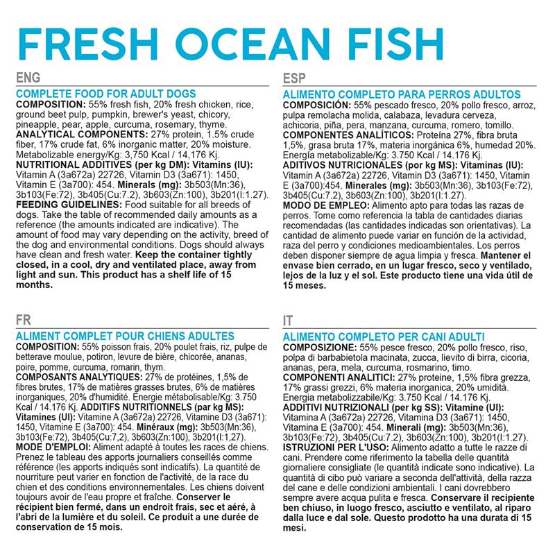 ARQUIVET ΗΜΙ-ΥΓΡΗ ΤΡΟΦΗ ΣΚΥΛΟΥ FRESH FARM OCEAN FISH 2,5KG