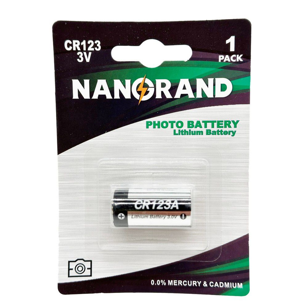 NANORAND ΜΠΑΤΑΡΙΑ ΛΙΘΙΟΥ CR123 3V PHOTO BATTERY 11820