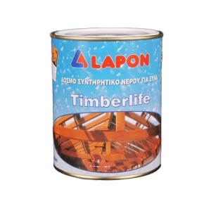 LAPON TIMBERLIFE 0.75Lt ΣΥΝΤΗΡΗΤΙΚΟ ΝΕΡΟΥ ΑΧΡΩΜΟ ΓΙΑ ΞΥΛΑ (ΠΡΩΤΟ ΧΕΡΙ-ΠΡΟΣΤΑΣΙΑ) 1Kg /4m2 - 10104