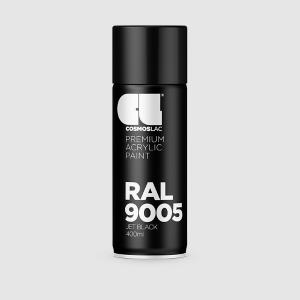 COSMOLAC SPRAY ΑΚΡΥΛΙΚΟ RAL9005 GLOSS BLACK 400ml (μέταλλο, ξύλο, κεραμικά, πέτρα, πηλό, γυαλί,) - 9725