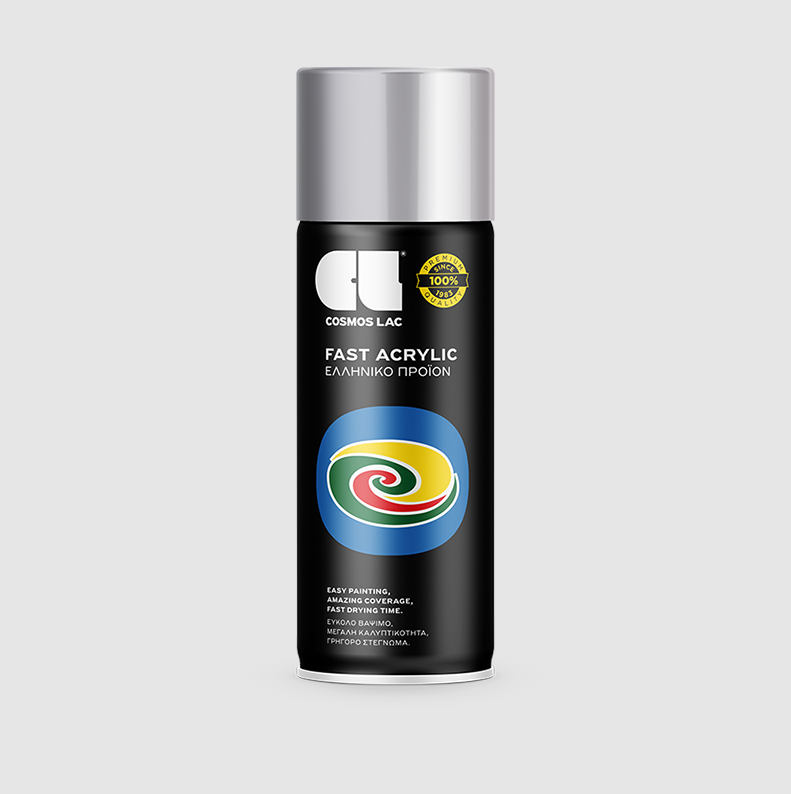 COSMOLAC SPRAY ΑΚΡΥΛΙΚΟ  R307  BRIGHT SILVER  400ml