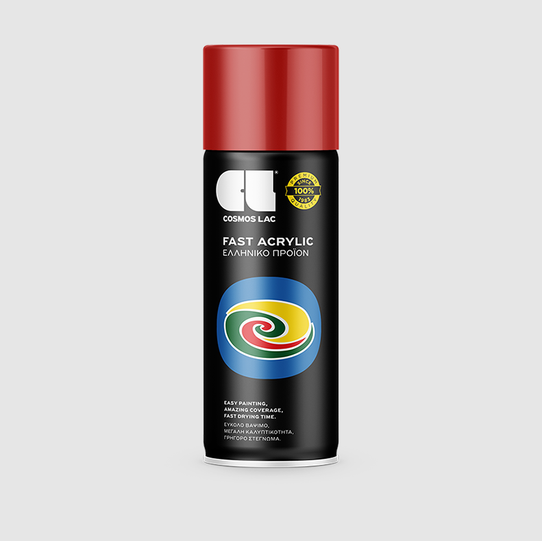 COSMOS LAC SPRAY ΑΚΡΥΛΙΚΟ RAL3000 FLAME RED  400ml