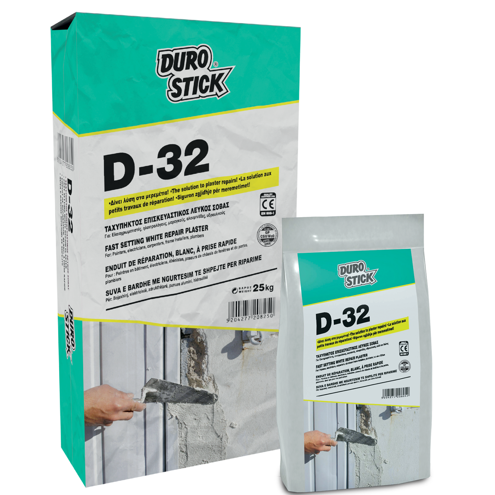 DUROSTICK D-32 5Kg ΤΑΧΥΠΗΚΤΟΣ ΛΕΥΚΟΣ ΕΠΙΣΚΕΥΑΣΤΙΚΟΣ ΣΟΒΑΣ