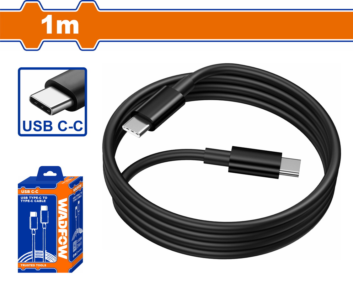 WADFOW ΚΑΛΩΔΙΟ ΦΟΡΤΙΣΤΗ USB Type C to Type C 1m (WUB1502)