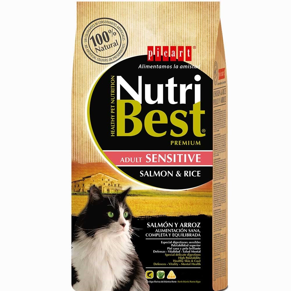 PICART NUTRIBEST CAT ADULT SENSITIVE SALMON & RICE  15Kg