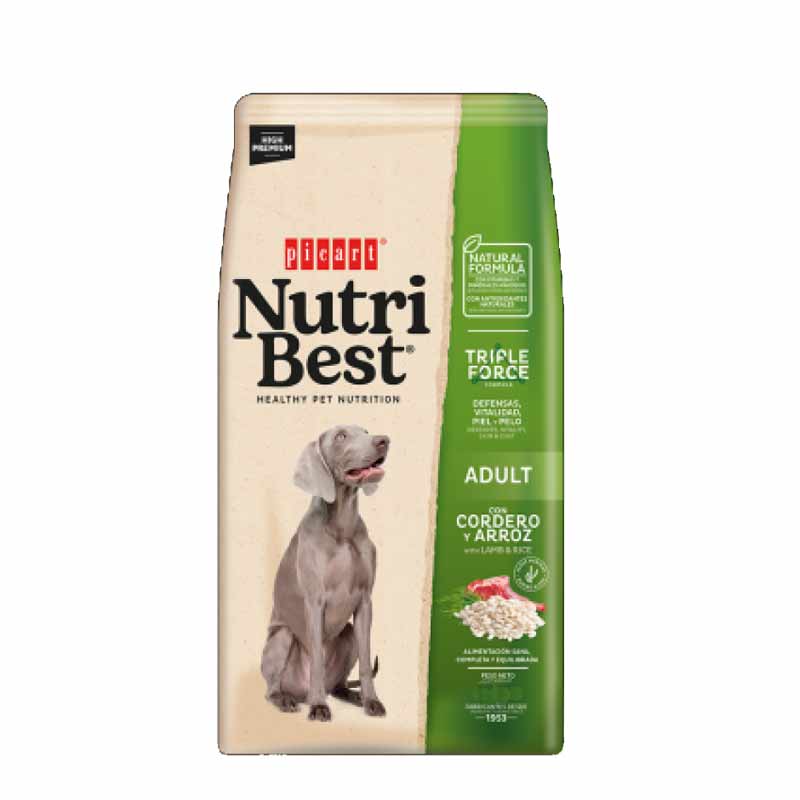 PICART NUTRIBEST ADULT LAMP & RICE 15KG