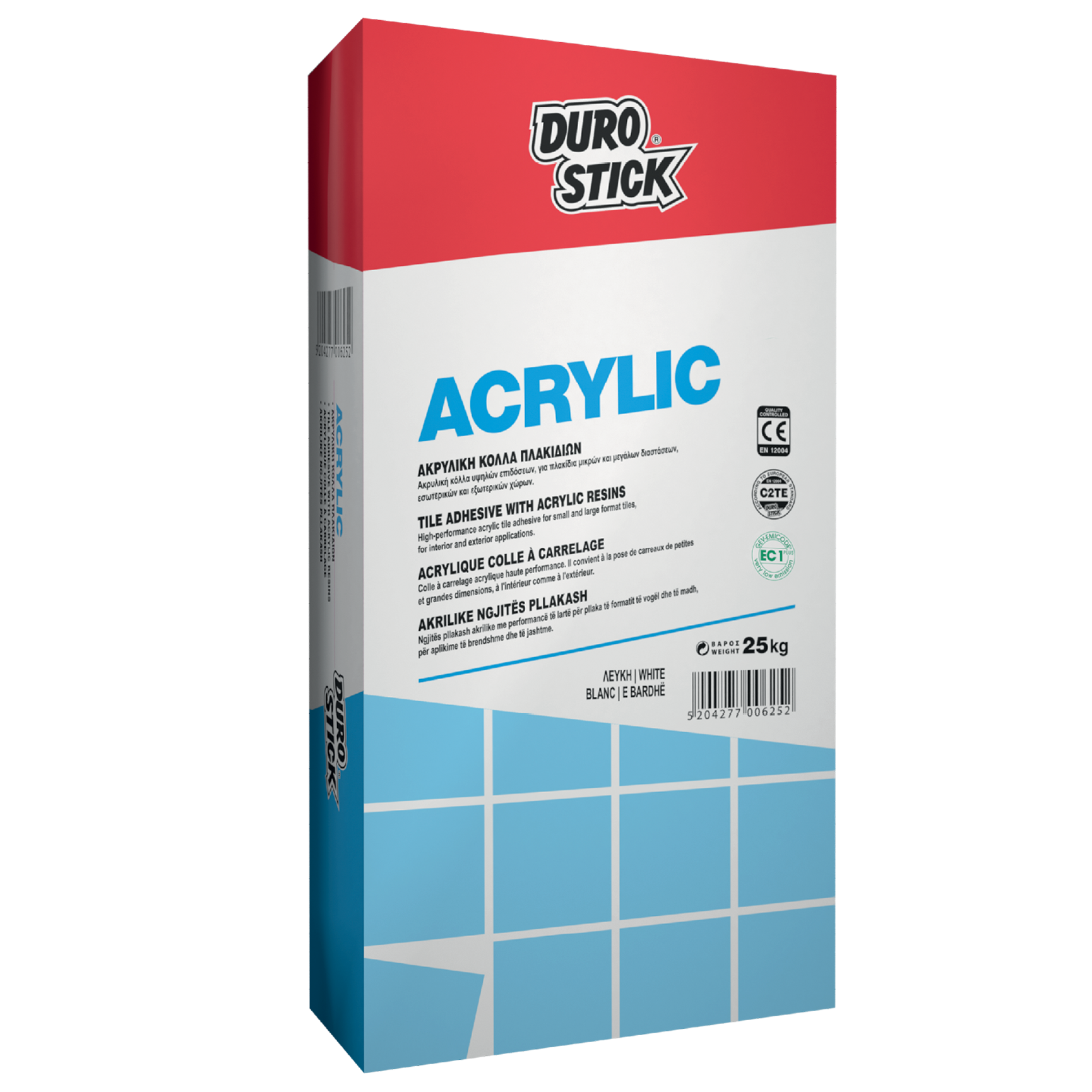 DUROSTICK ΑΚΡΥΛΙΚΗ ΚΟΛΛΑ ΠΛΑΚΙΔΙΩΝ 5Kg