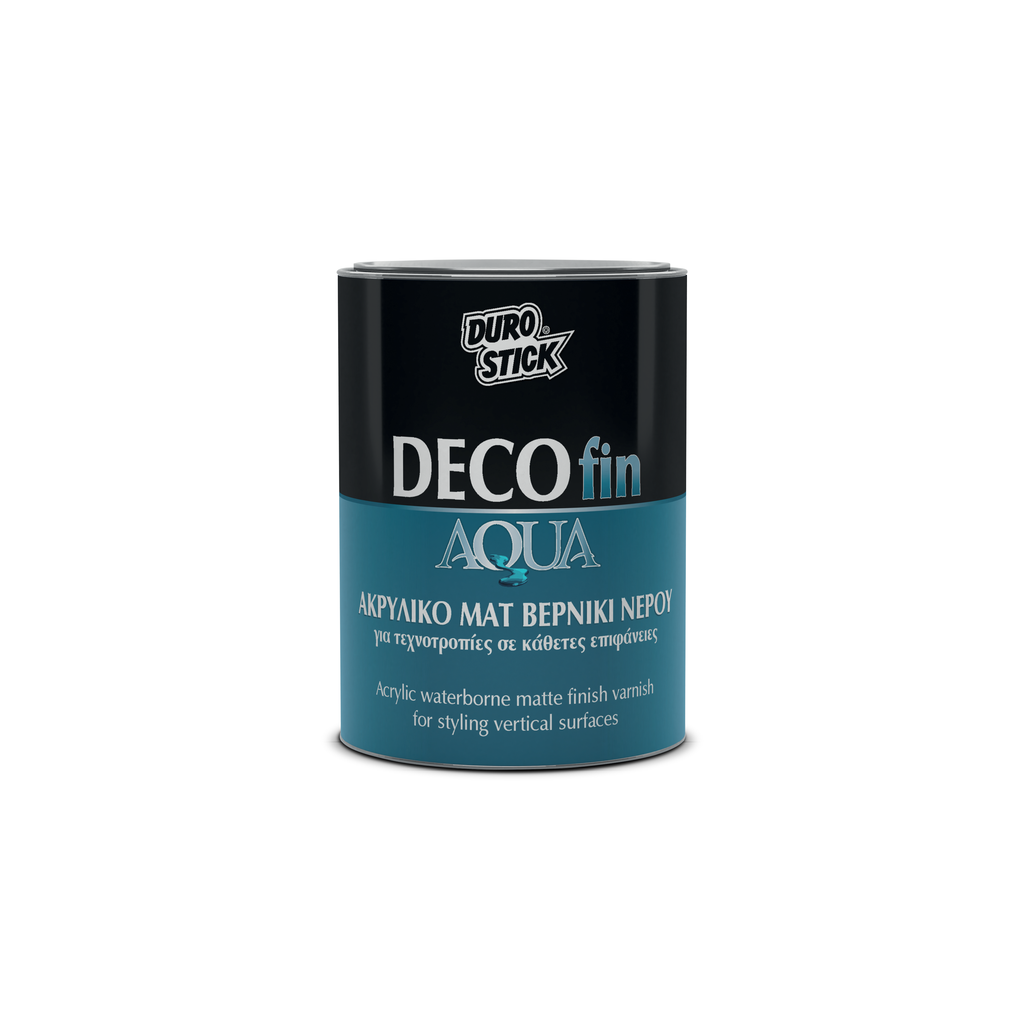 DUROSTICK DECOFIN AQUA 750ml ΑΚΡΥΛΙΚΟ ΜΑΤ ΒΕΡΝΙΚΙ ΓΙΑ ΤΕΧΝΟΤΡΟΠΙΕΣ ΣΕ ΚΑΘΕΤΕΣ ΕΠΙΦΑΝΕΙΕΣ