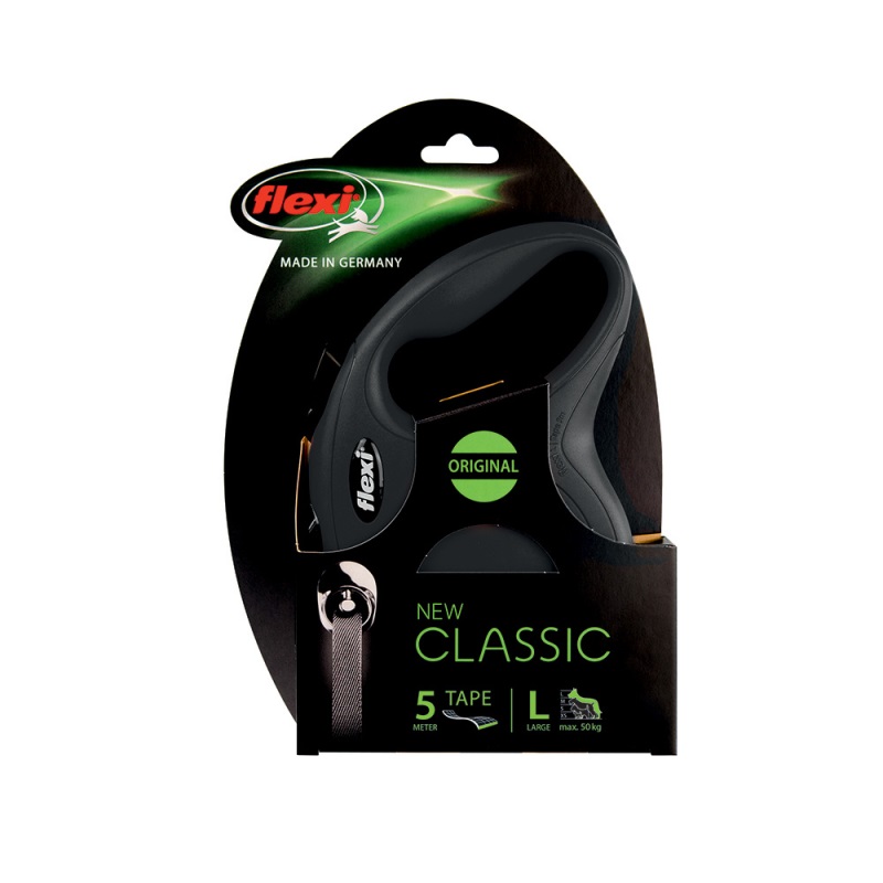 ΟΔΗΓΟΣ ΠΤΥΣΣΟΜΕΝΟΣ FLEXI CLASSIC ΙΜΑΝΤΑΣ 5M-50KG ΜΑΥΡΟΣ
