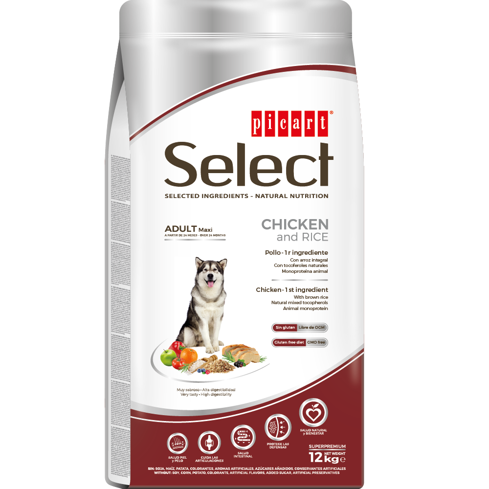 PICART SELECT ADULT MAXI CHICKEN & RICE 12KG