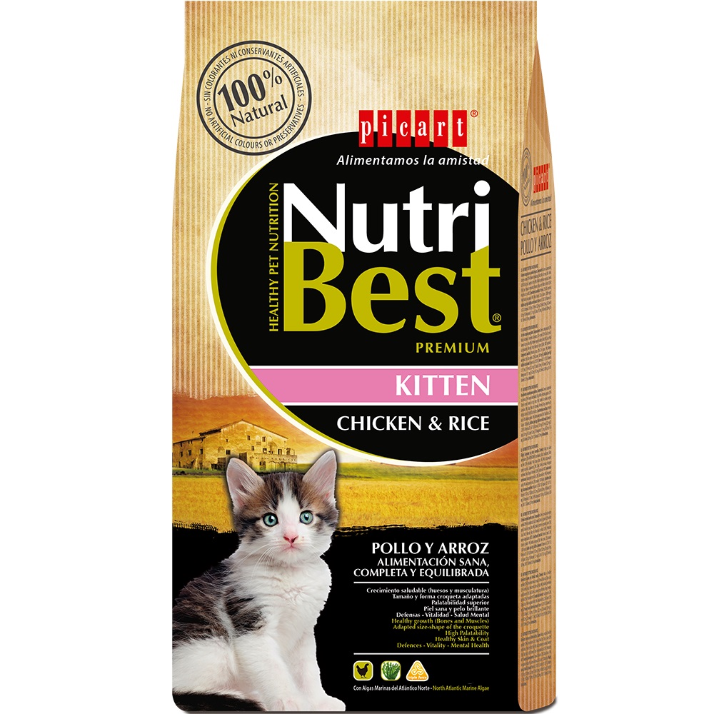 PICART NUTRIBEST CAT KITTEN CHICKEN & RICE 8KG