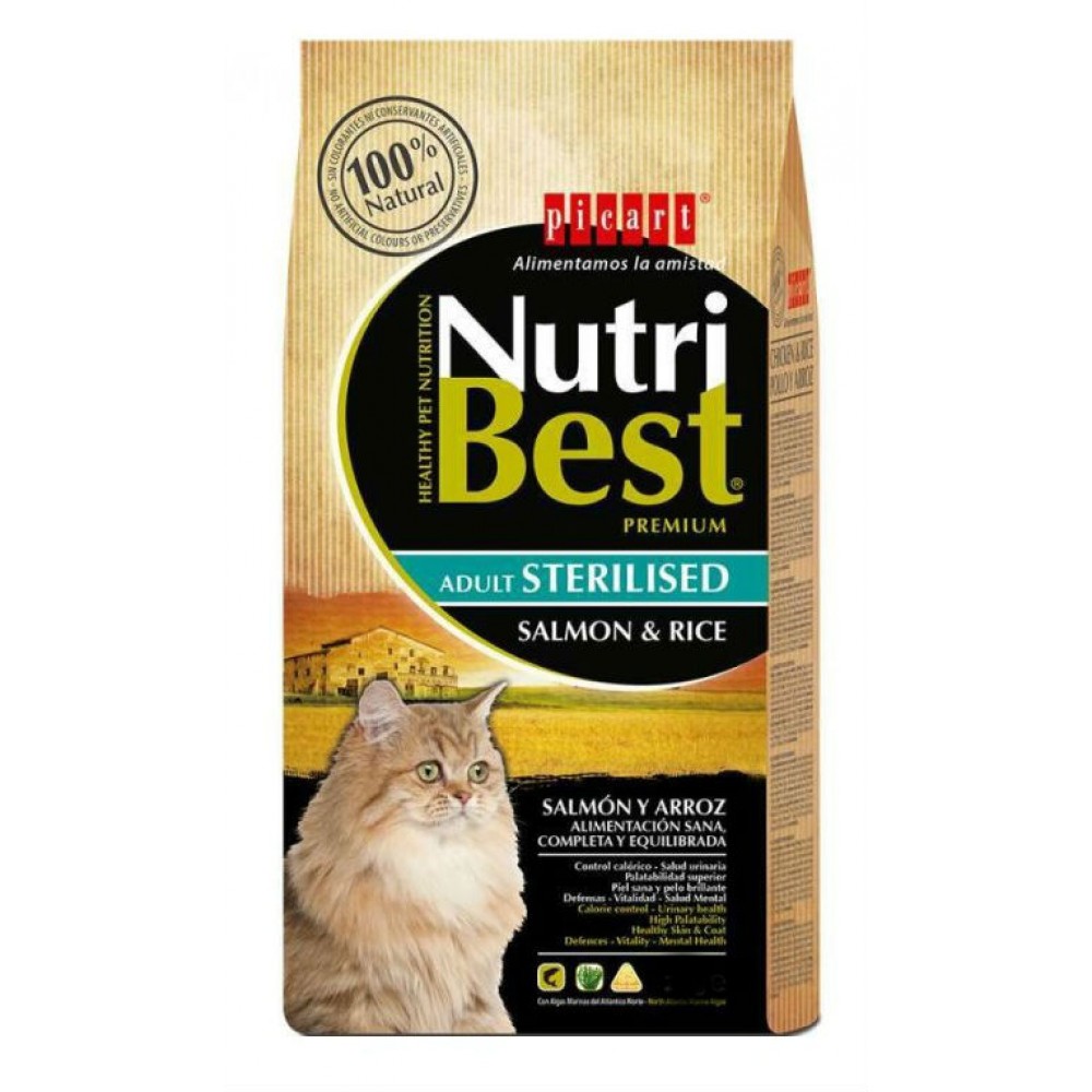 PICART NUTRIBEST CAT ADULT STERILISED SALMON & RICE 8kg