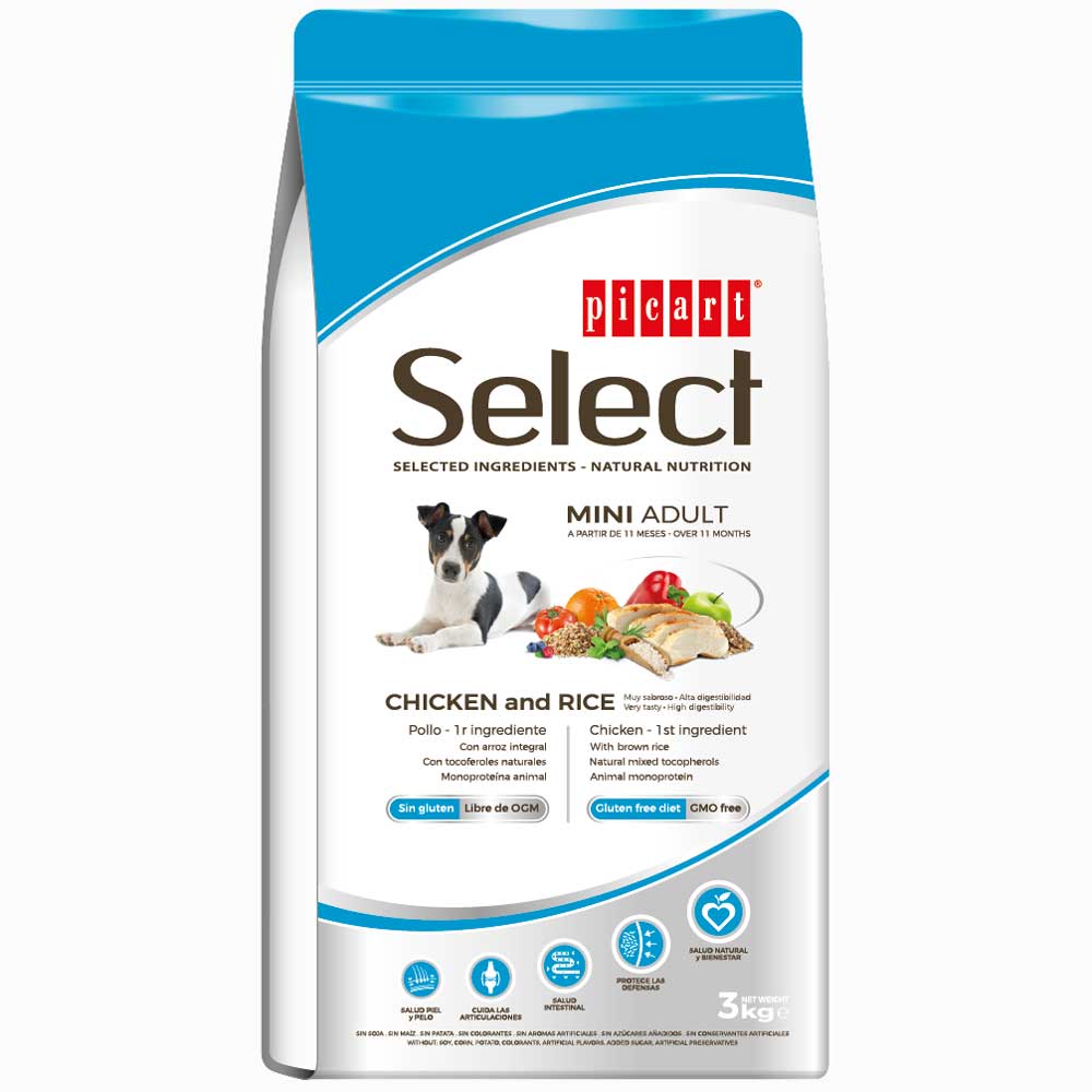 PICART SELECT ADULT MINI CHICKEN & RICE 8KG