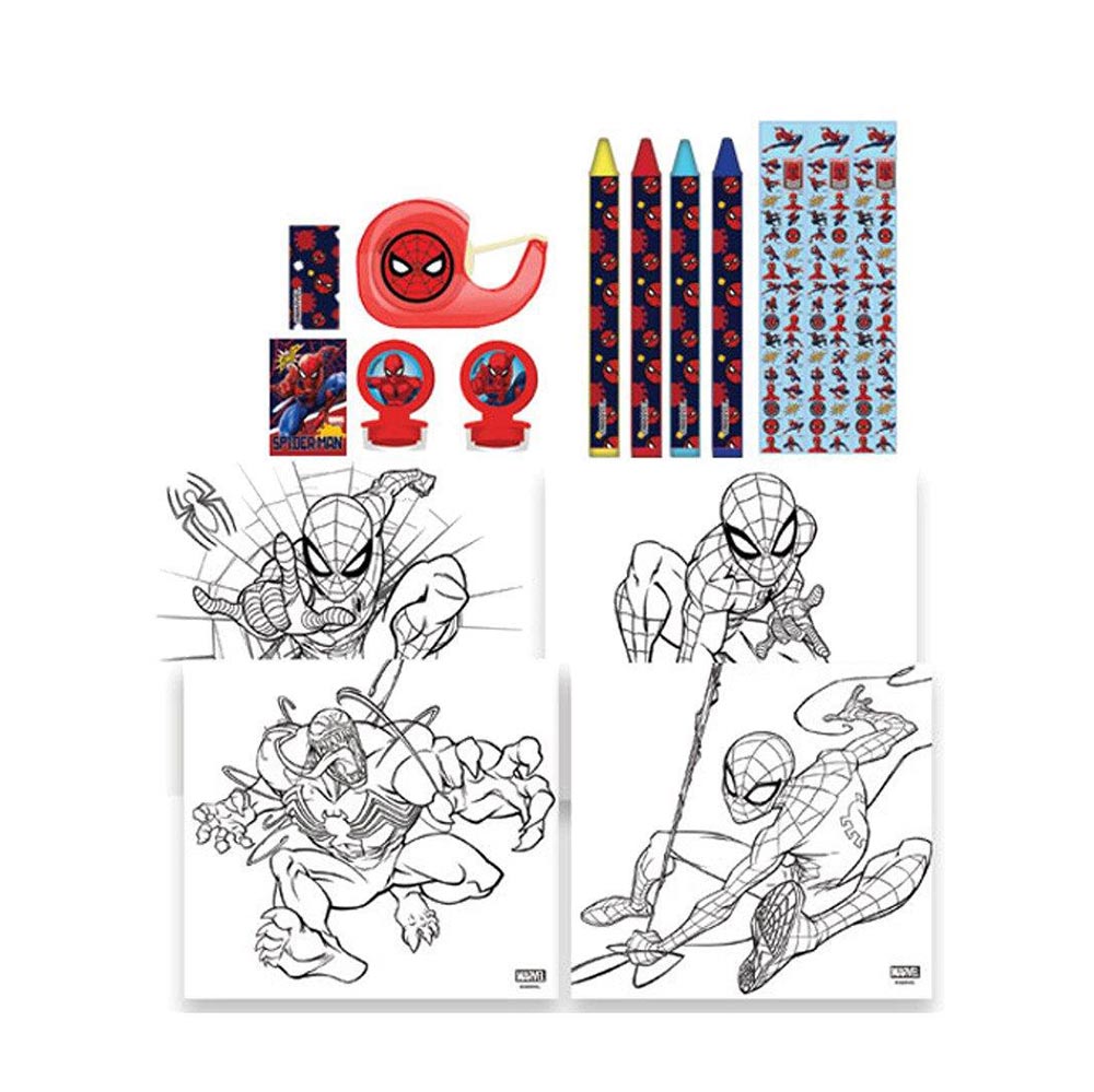 Σετ Χρωματισμού 12 Τεμαχίων Spiderman 17,5x18.5x2εκ. 508536 Diakakis - 1