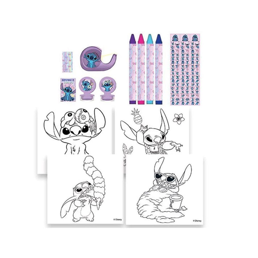 Σετ Χρωματισμού 12 Τεμαχίων Disney Stitch 17,5x18.5x2εκ. 564927 Diakakis - 1