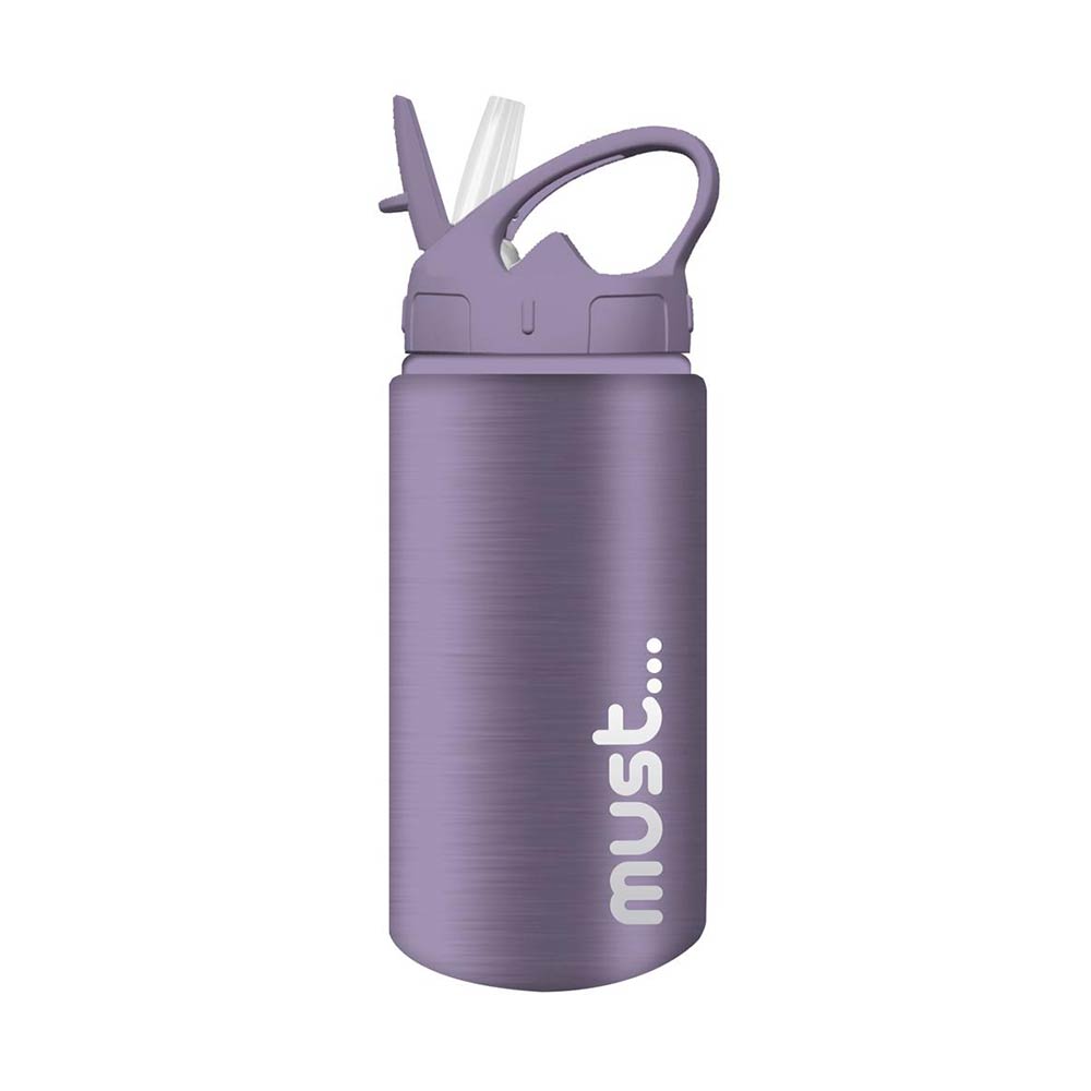 Παγούρι Αλουμινίου Με Καλαμάκι 500 ml Μωβ 585202 Must - 56748