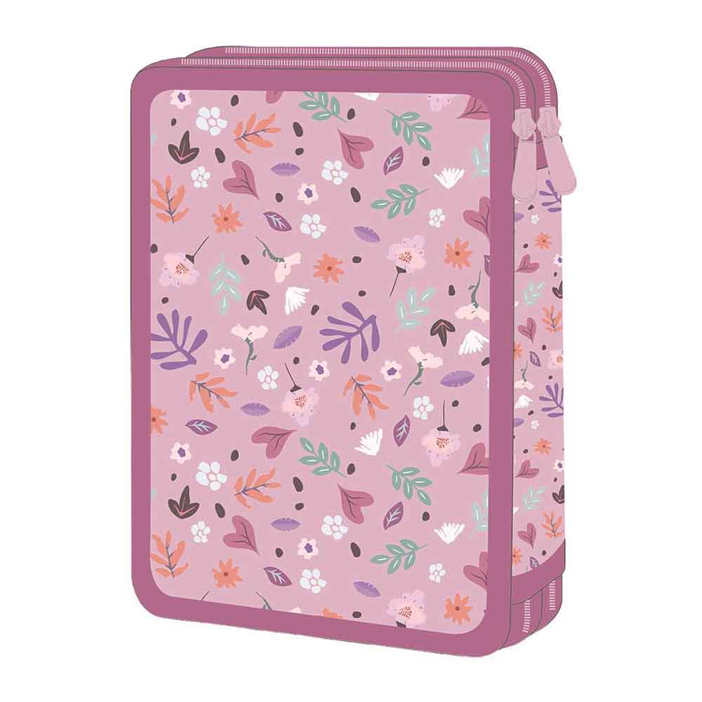 Κασετίνα Διπλή Γεμάτη Με 2 Θήκες Butterfly Lilac 587246 Must - 1