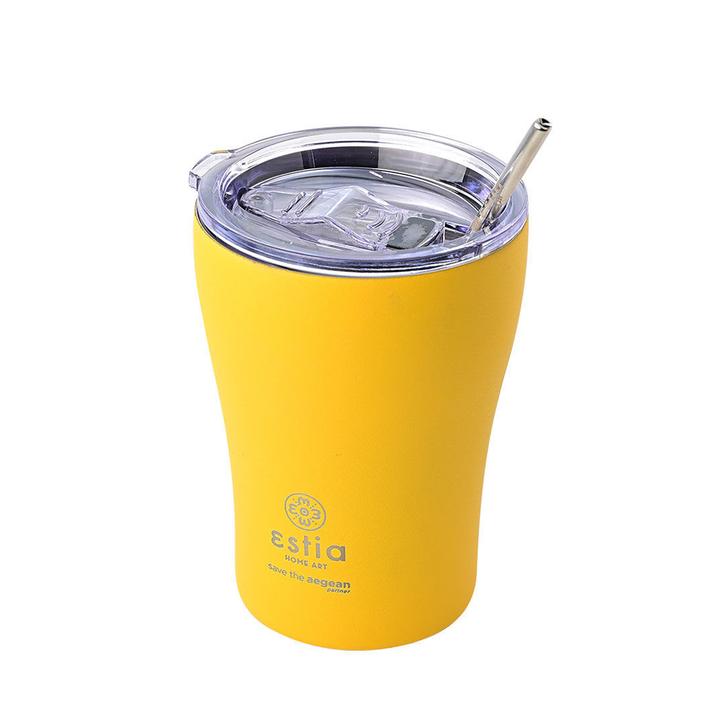 Ποτήρι Θερμός Ανοξείδωτο Coffee Mug Save The Aegean Pineapple Yellow 350ml 12458 Estia - 116856