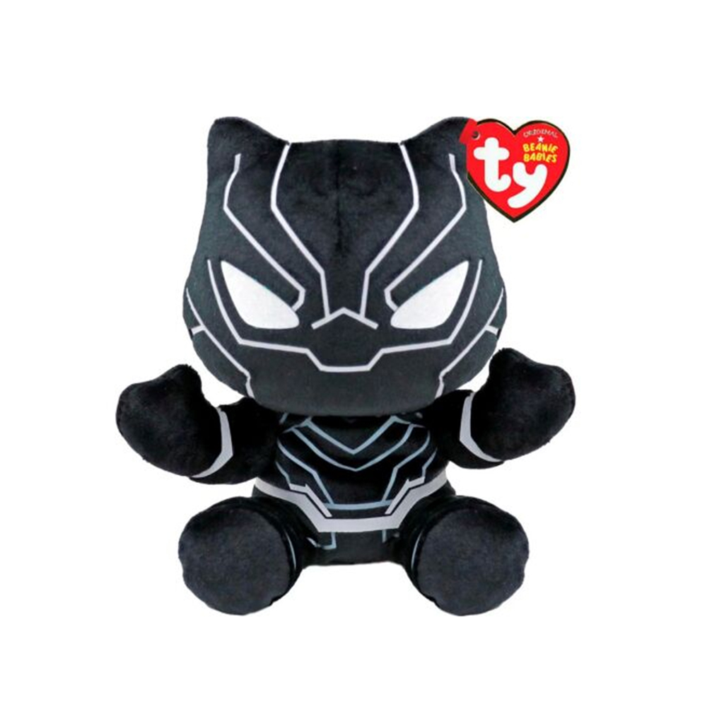 Λούτρινο Χνουδωτό Black Panther 15εκ  Marvel 1607- 44000 Ty Beanie Babies AS - 114636