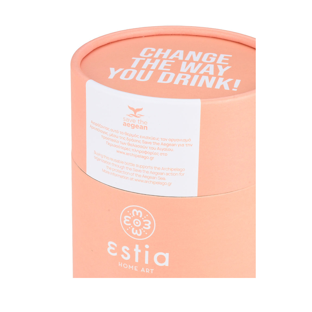 Ποτήρι Θερμός Ανοξείδωτο Coffee Mug Save The Aegean Peach Fuzz 350ml 23416 Estia - 5