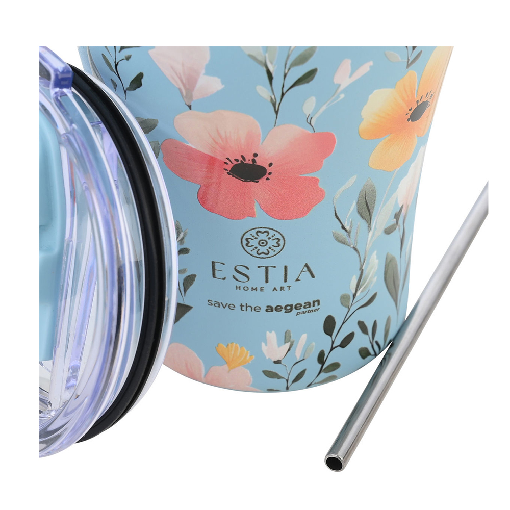 Ποτήρι Θερμός Ανοξείδωτο Coffee Mug Save The Aegean -Sky Garden 350ml 31695 Estia - 1