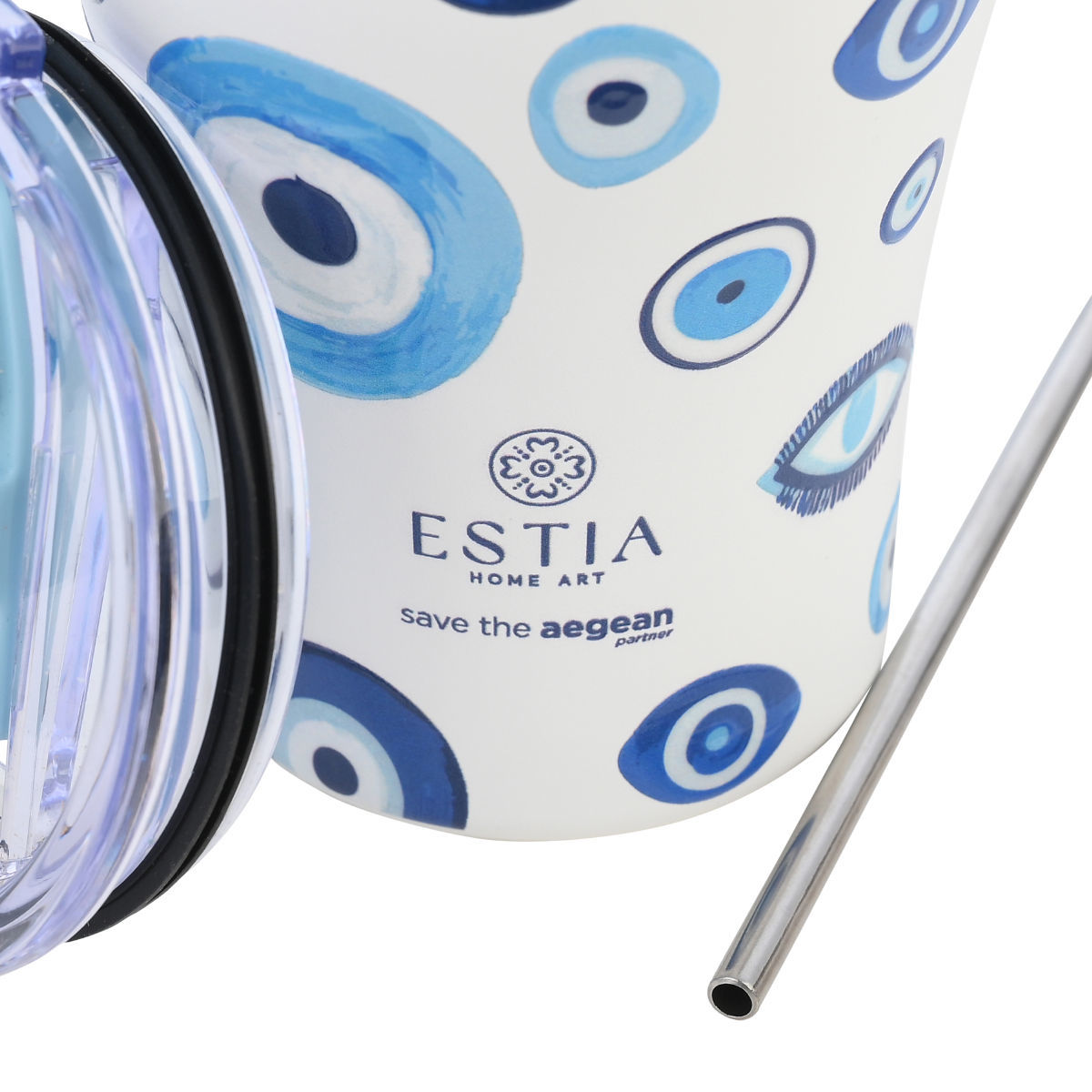 Ποτήρι Θερμός Ανοξείδωτο Coffee Mug Save The Aegean - Spirit of Luck 350ml 31749 Estia - 1