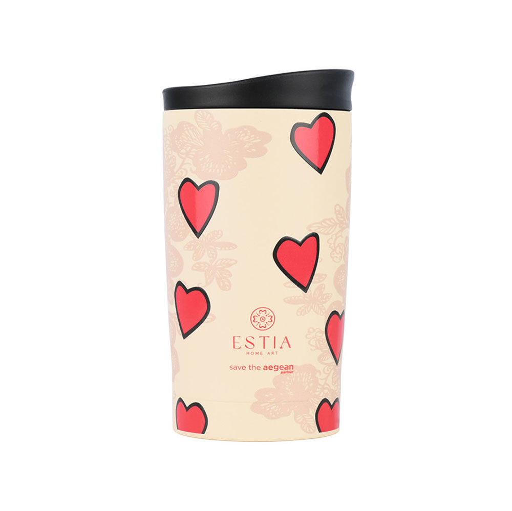 Ποτήρι Θερμός Ανοξείδωτο Travel Mug Save The Aegean - Tender Lace 350ml 31930 Estia - 112446